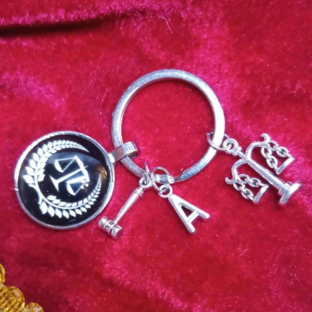Law Lawyer Judge Keychain with Charms